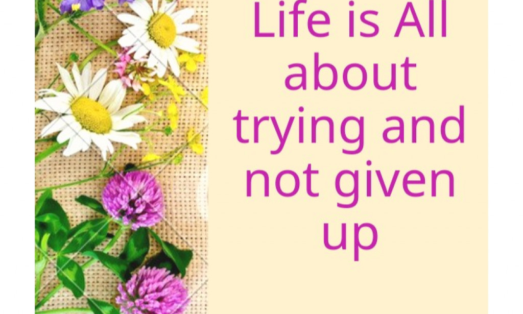 Life is All about trying and not given up