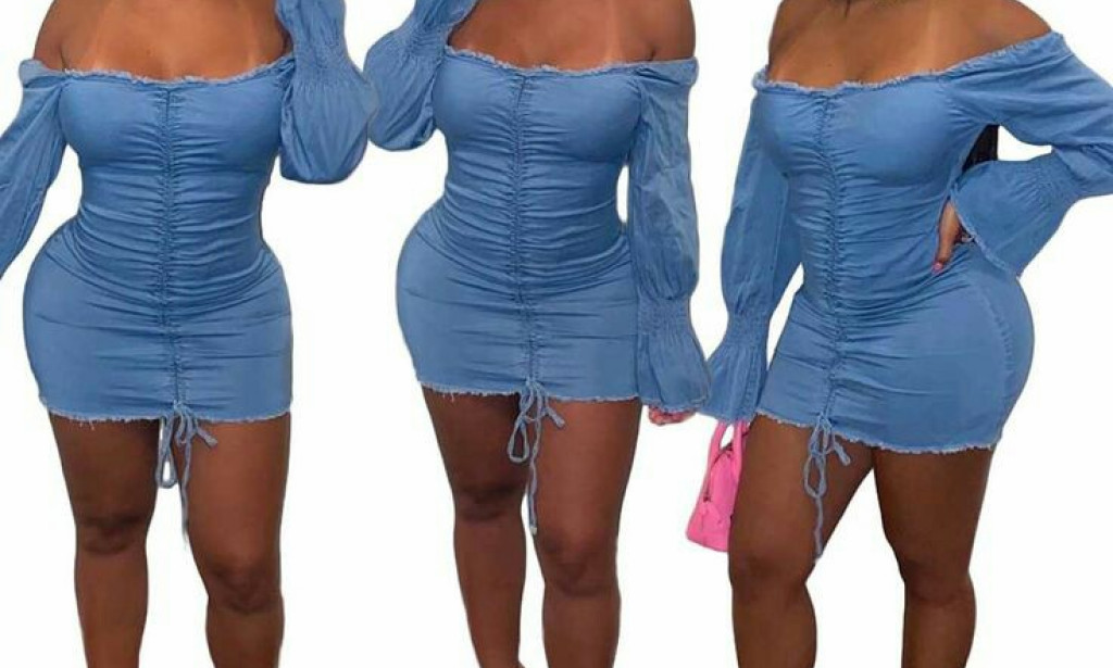 How to Style Off The Shoulders Tight Jeans Mini Dress Pretty