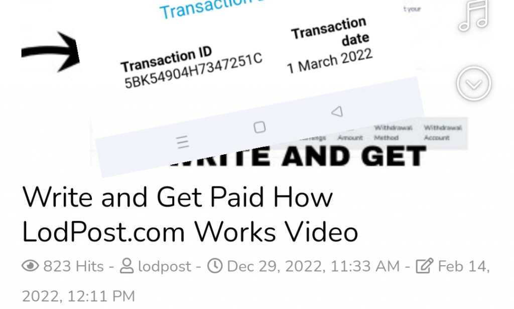 LODPOST EARNING WEBSITE(WITHOW PROOF)