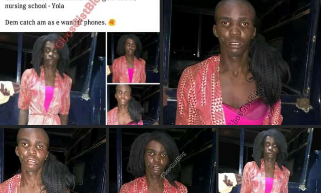 Man who dressed like a woman was caught trying to steal from college of nursing