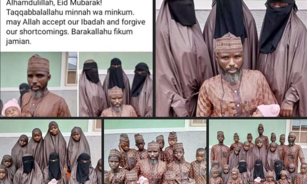 A man with 19 children and 3 wives