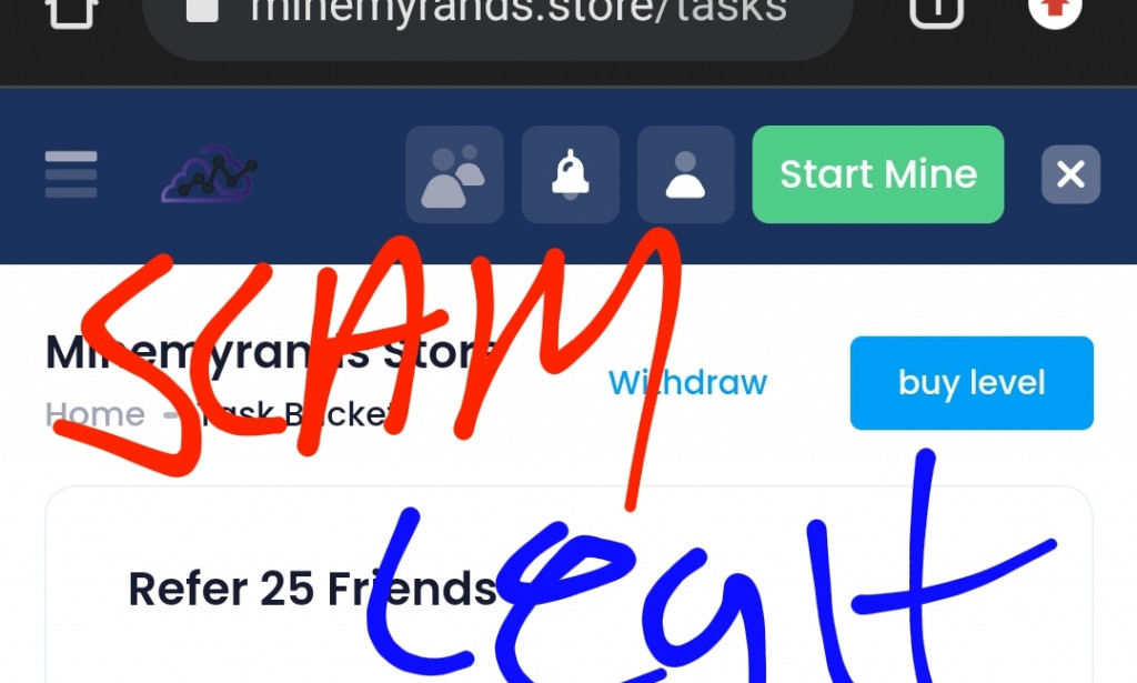 Minemyrands.store Reviews Scam or Legit Register Login how mine my rands works