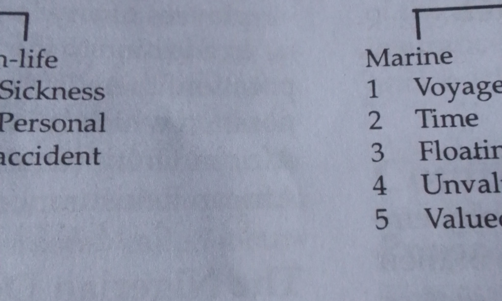 TYPES OF INSURANCE BUSINESS