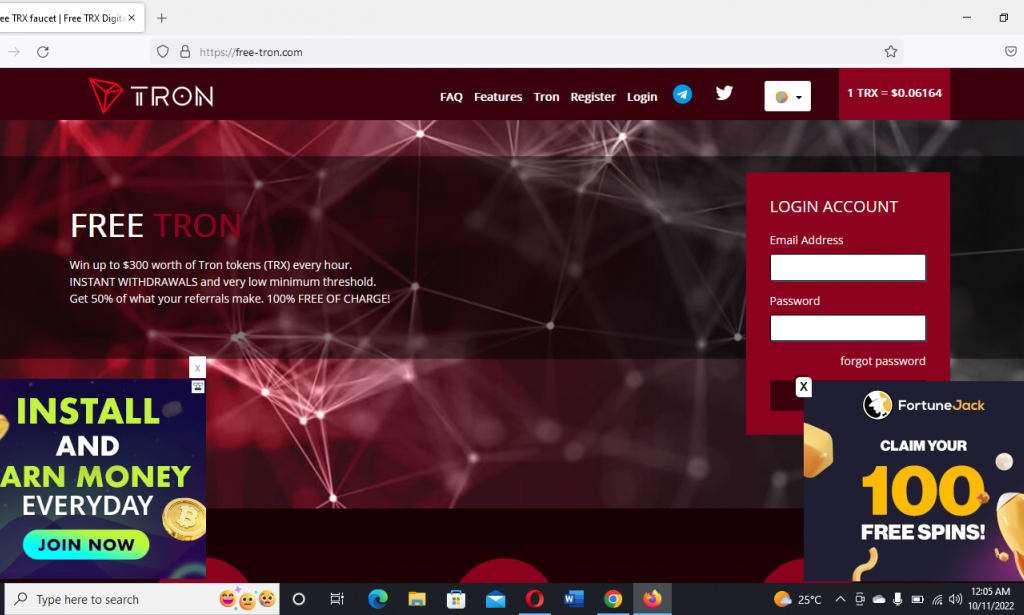Tron-Free Review Scam or Legit Register Login how free-tron.com works