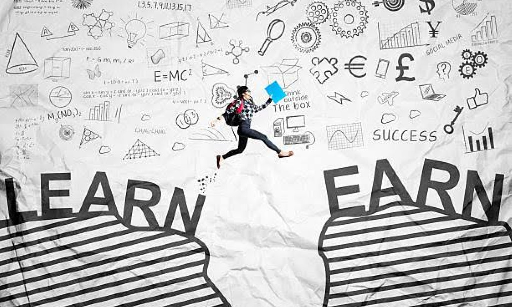 The symbiotic relationship between learning and earning in today's professional world.