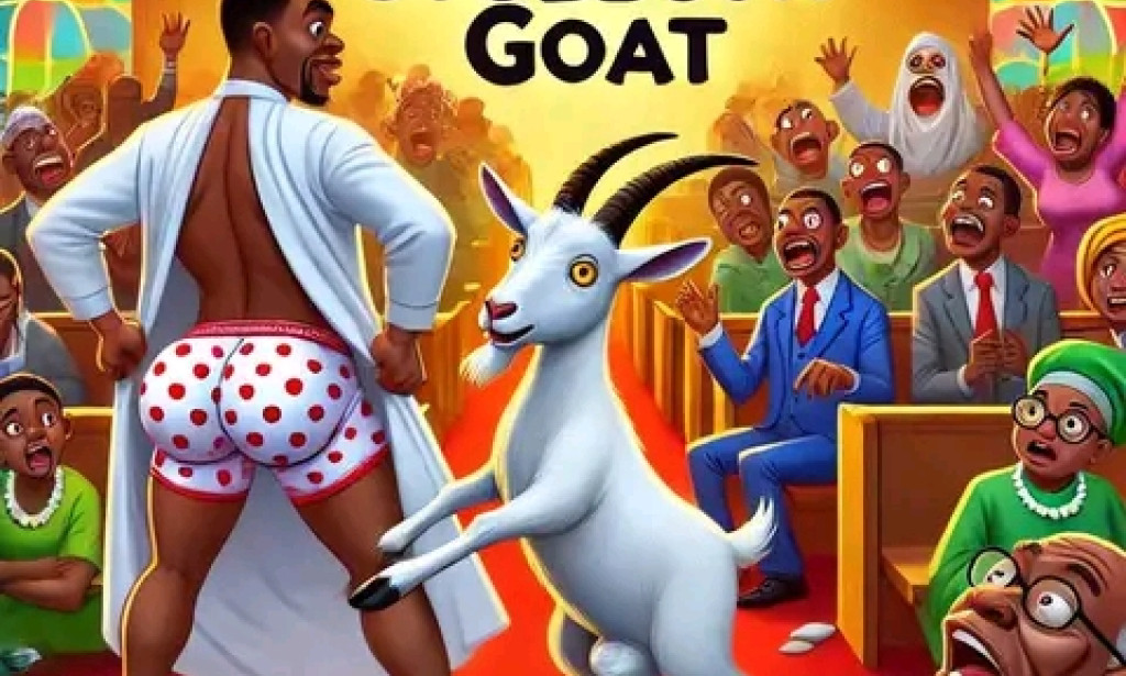 The pastor and the stubborn  goat.