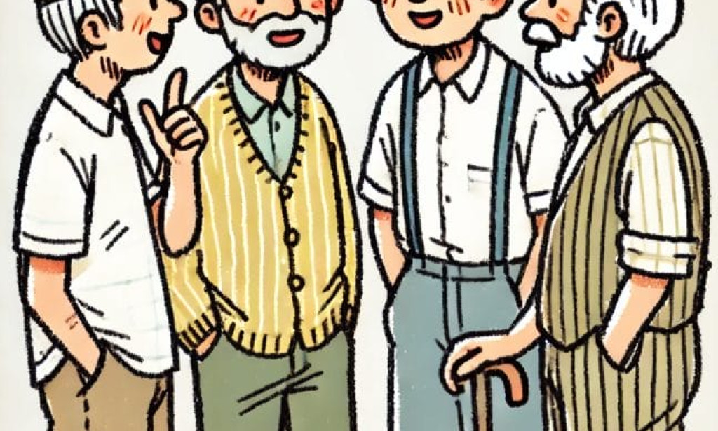 Four friends reunite at a party after 30 years apart