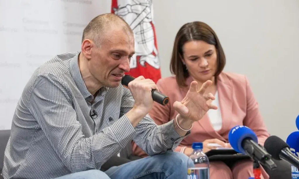 Belarus opposition leader's husband urges Trump to help other prisoners