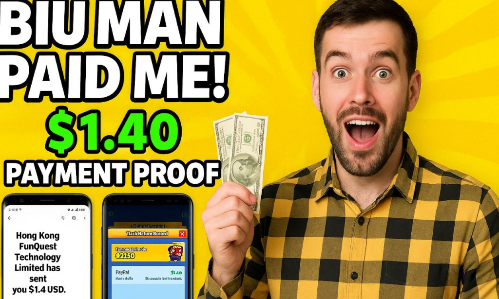 How to Withdraw from BiuMan App – My $1.40 PayPal Payment Proof