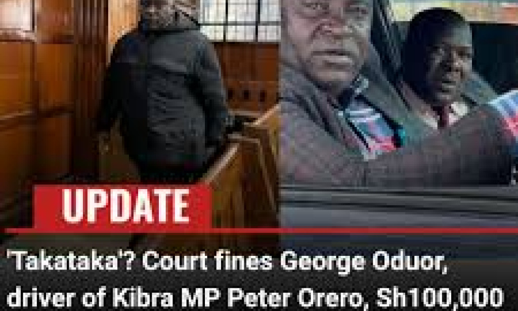 Consequences of 'Takataka': Court hits driver of Kibra MP with Sh100,000 fine or jail