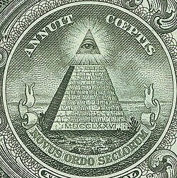Eye of Horus insignia on dollar note