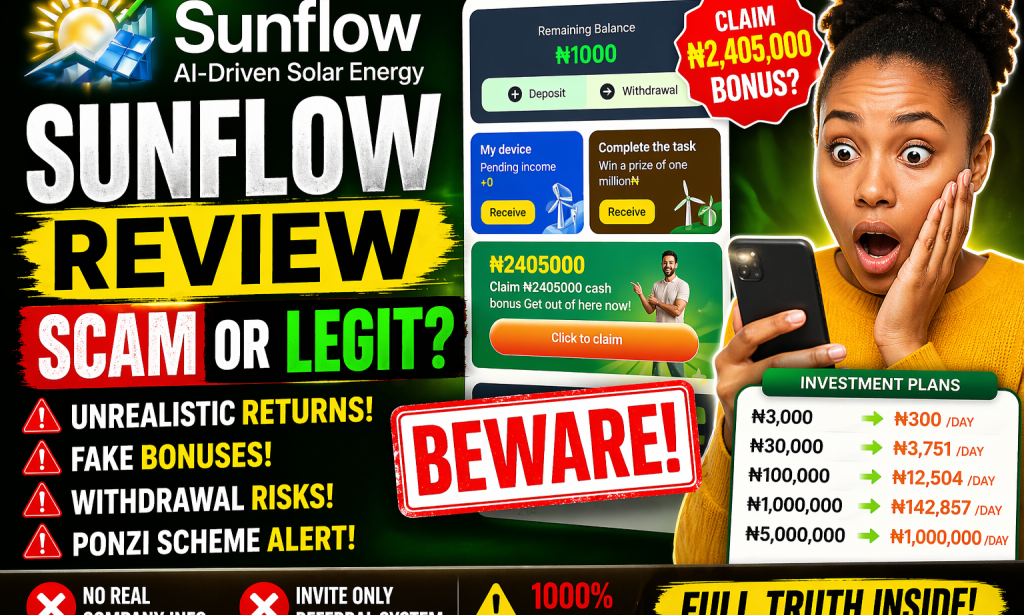 Sunflow App Review: ng.everyvideos.com Scam or Legit Investment Platform?