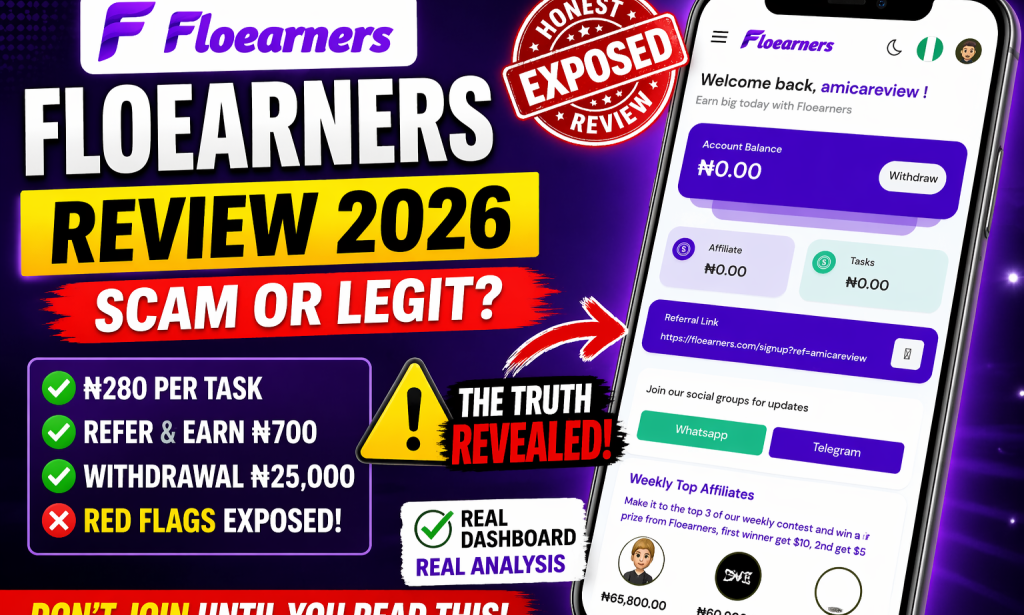 Floearners Review 2026 – Scam or Legit? Full Truth Revealed