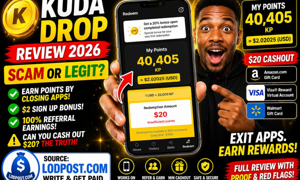 KUDA Drop Review: $2 Bonus to $20 Cashout – Is Withdrawal Real?