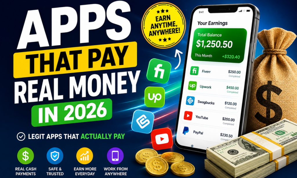 Apps That Pay Real Money in 2026 (Legit Apps That Actually Pay)