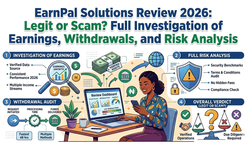 EarnPal Solutions Review 2026: Legit or Scam? Full Investigation of Earnings, Withdrawals, and Risk Analysis
