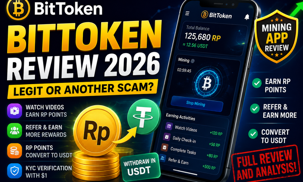 BitToken Review 2026: Is Bittokenapp.com Legit or Another Risky Mining App?