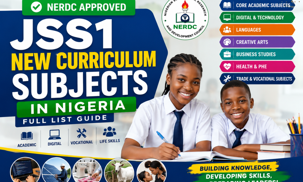 NERDC Approved JSS1 New Curriculum Subjects in Nigeria (Full List Guide)