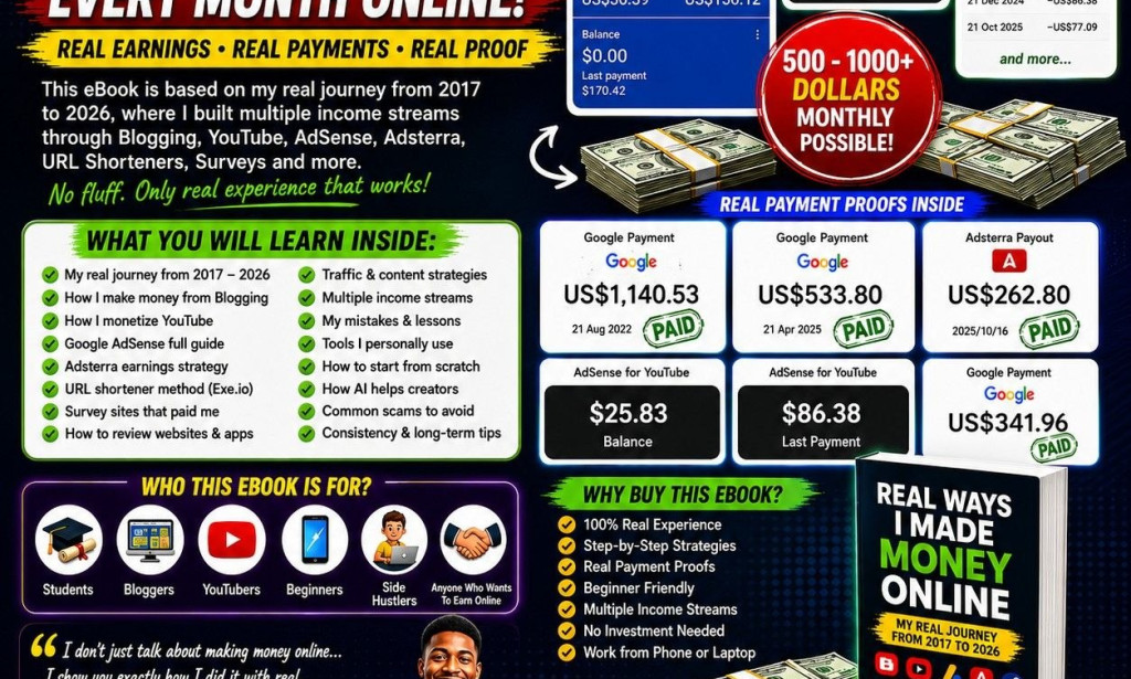 My Real Online Earning Journey: From $0 to $1,140+ Through Blogging and YouTube
