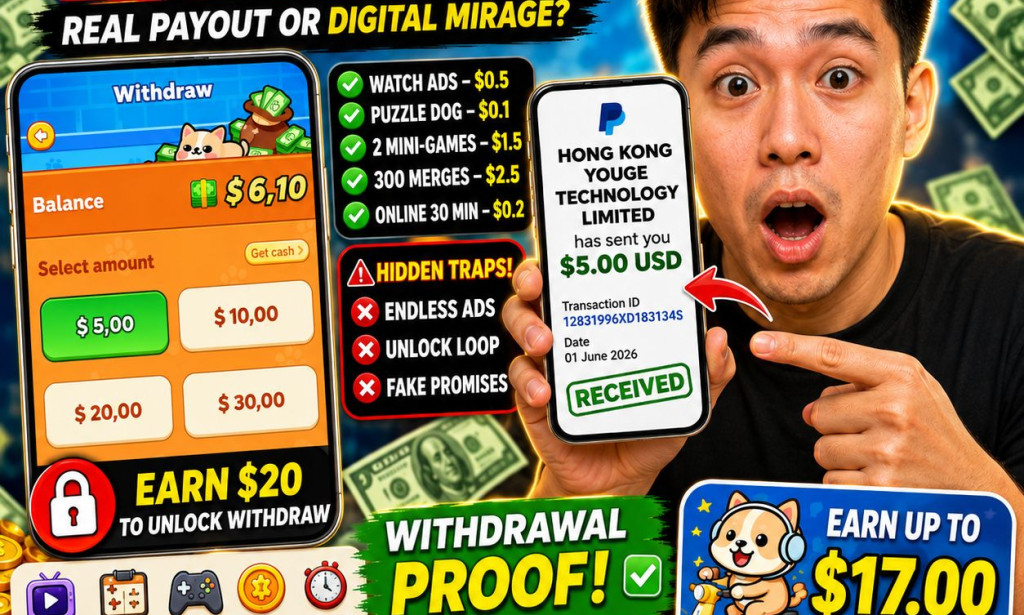 Puzzle Dog Review 2026: Is This Match 3 Earning App Real or a Fake?