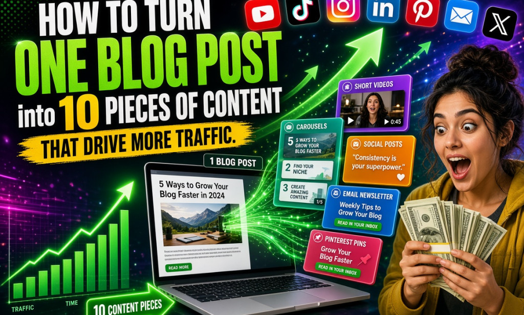 How to Turn One Blog Post into 10 Pieces of Content That Drive More Traffic