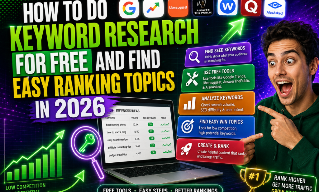 How to Do Keyword Research for Free and Find Easy Ranking Topics in 2026