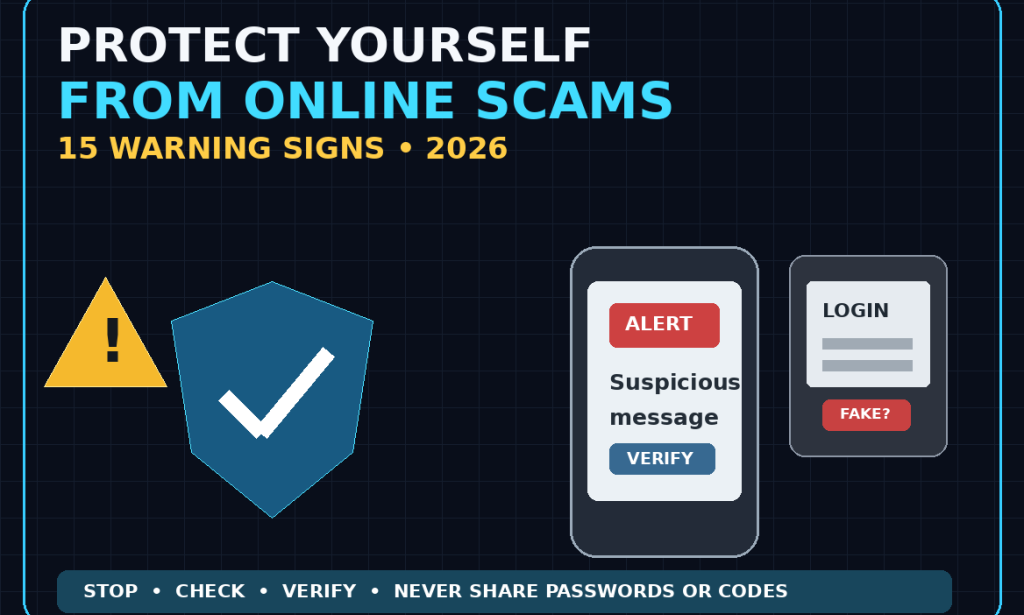 How to Protect Yourself From Online Scams in 2026: 15 Warning Signs Everyone Should Know