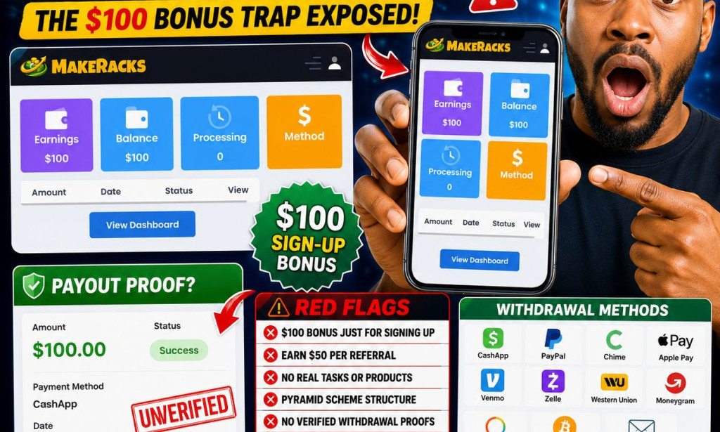 Makeracks.com Review 2026: Is It a Scam? The $100 Bonus Trap Exposed