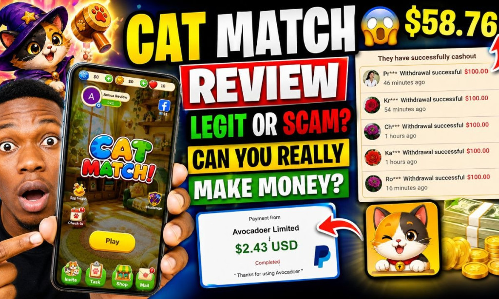 Cat Match App Review 2026: Legit or Scam? Make Money Playing Games?