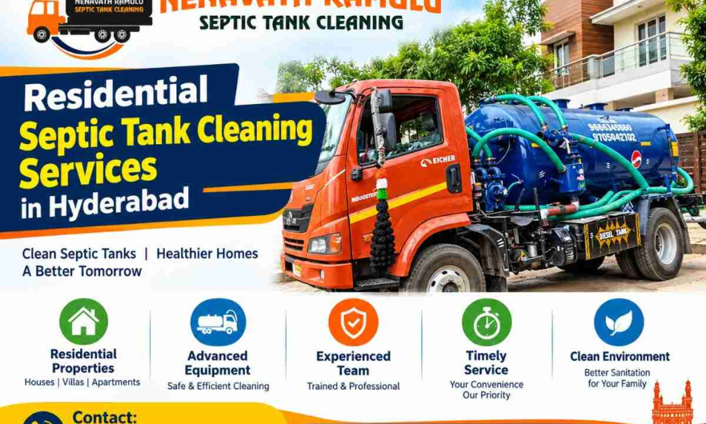 Residential Septic Tank Cleaning Services in Hyderabad – Safe, Efficient & Professional Cleaning