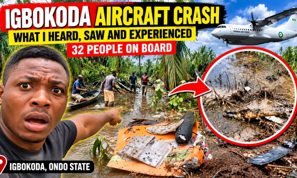 Igbokoda Aircraft Crash: Inside the Swampy Area Where It Happened
