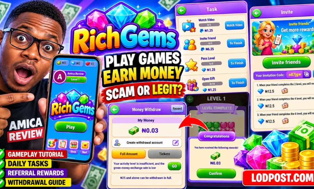 Rich Gems Review 2026: Is It Legit or a Scam? Withdrawal & Earnings