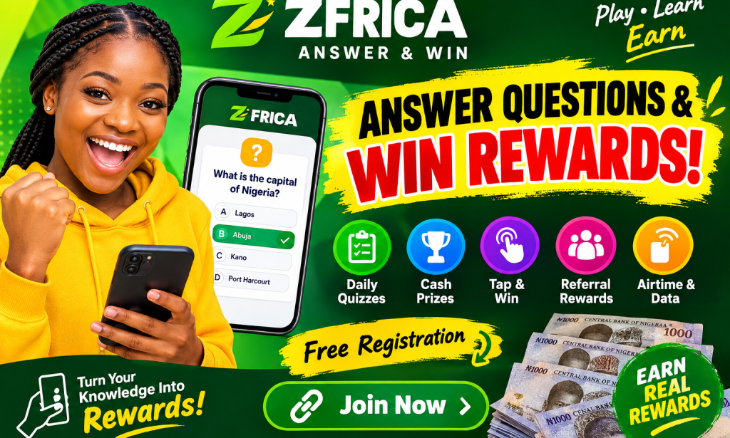 Tired of Browsing Without Earning? Discover ZFRICA Answer & Win in 2026!