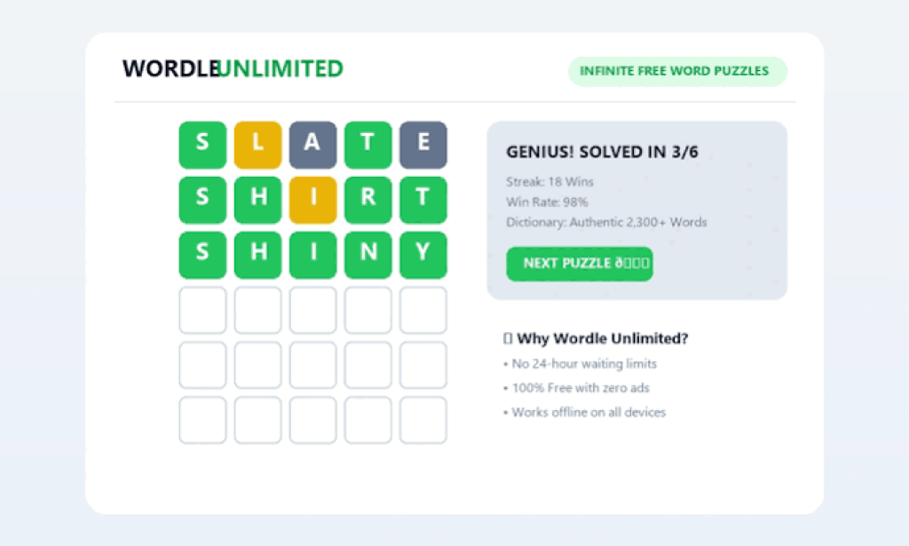 Wordle Unlimited: The Perfect Game for Word Puzzle Lovers Who Can't Wait