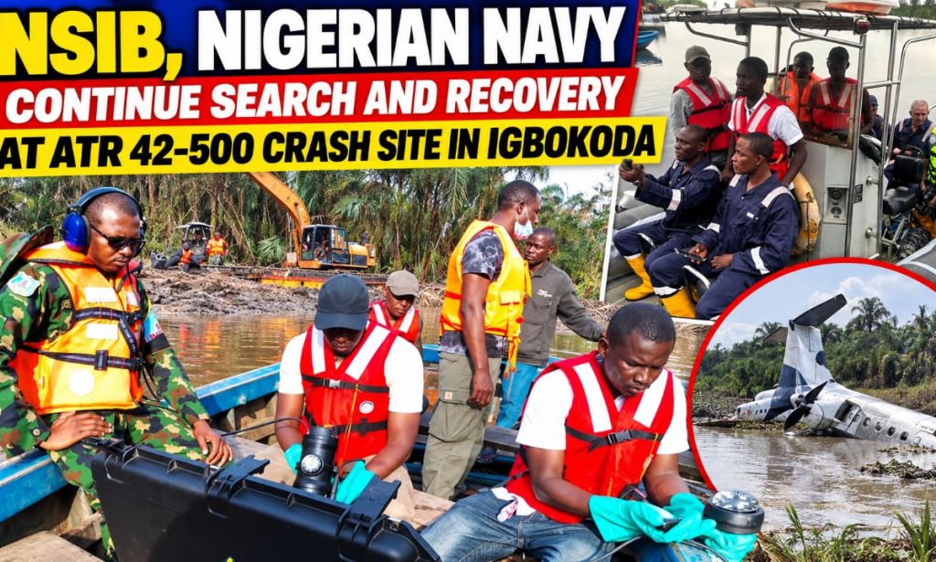 NSIB, Navy Continue ATR 42-500 Crash Recovery in Igbokoda