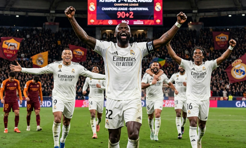 AS Roma 3-4 Real Madrid: Mourinho's Men Score 3 Goals in 7 Minutes to Stun Roma