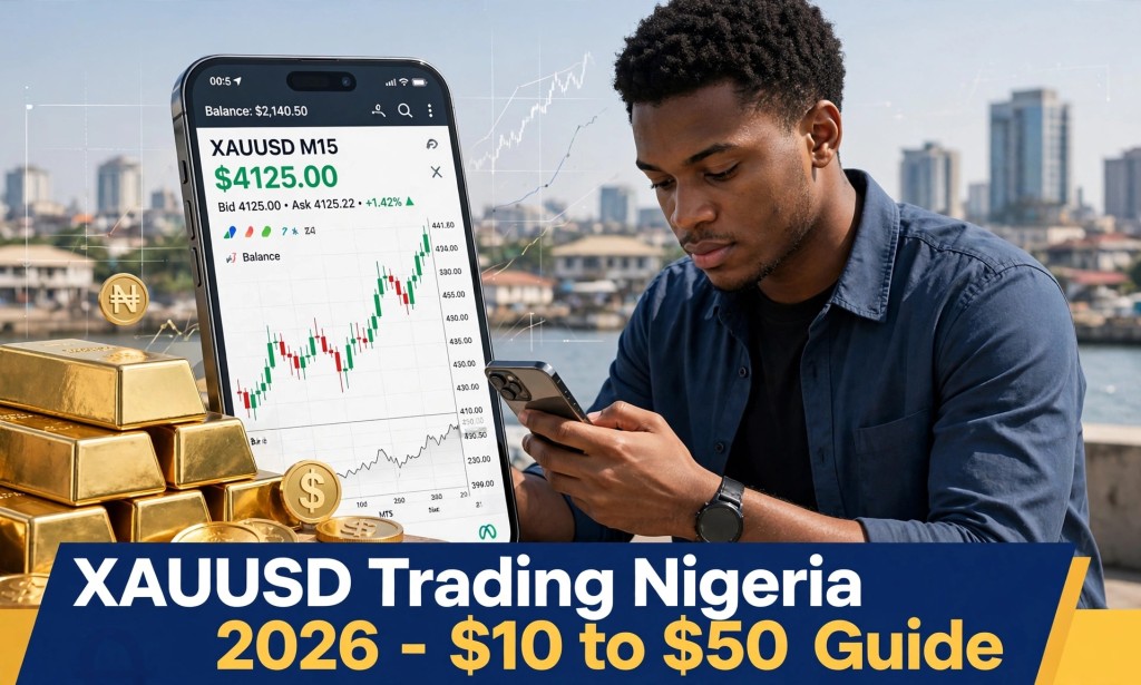 XAUUSD Trading in Nigeria 2026: How I Turn $10 to $50 With Gold on MT5 (Full Breakdown + Lot Size)