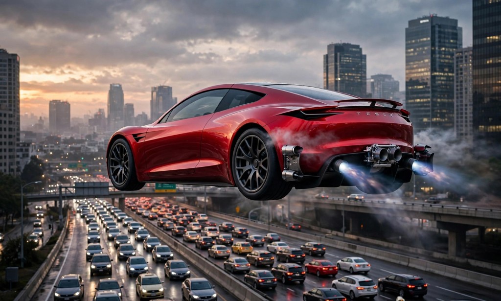 Tesla's Flying Roadster Goes Viral Worldwide