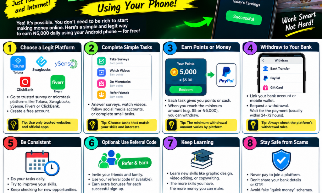 How to Make ₦5,000 Daily Online Using Your Phone in Nigeria