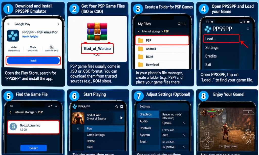 How to Play PSP Games on Your Android Phone for Free Using PPSSPP