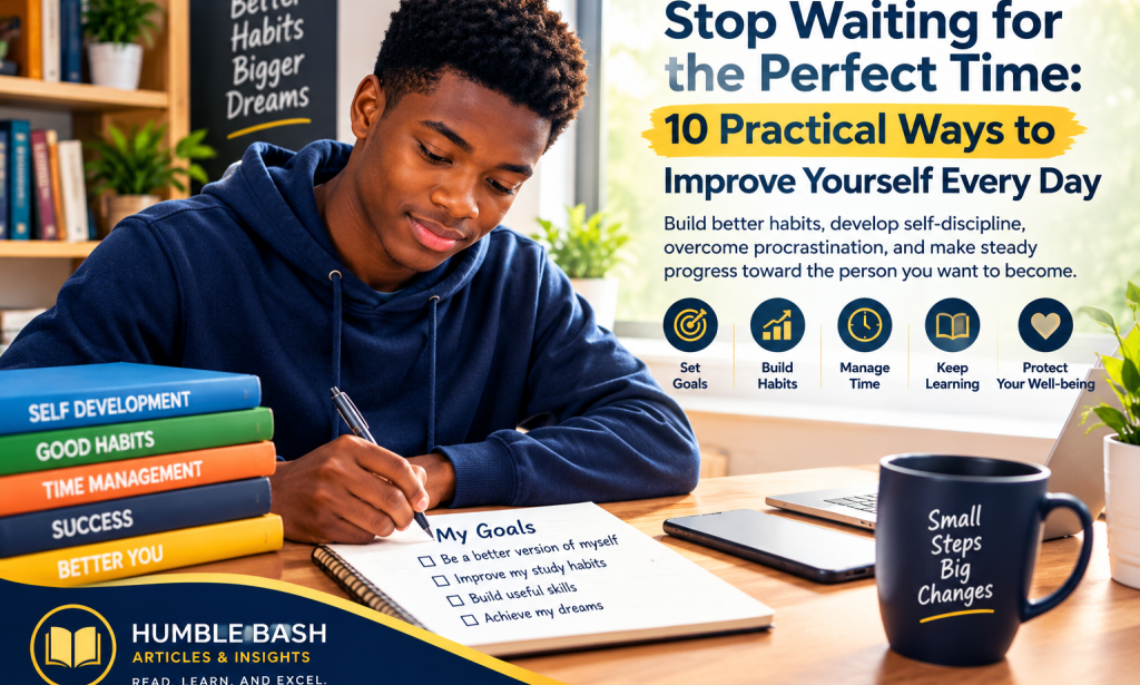 Learn how to build better habits, develop self-discipline, overcome procrastination, and make steady progress toward the person you want to become.
