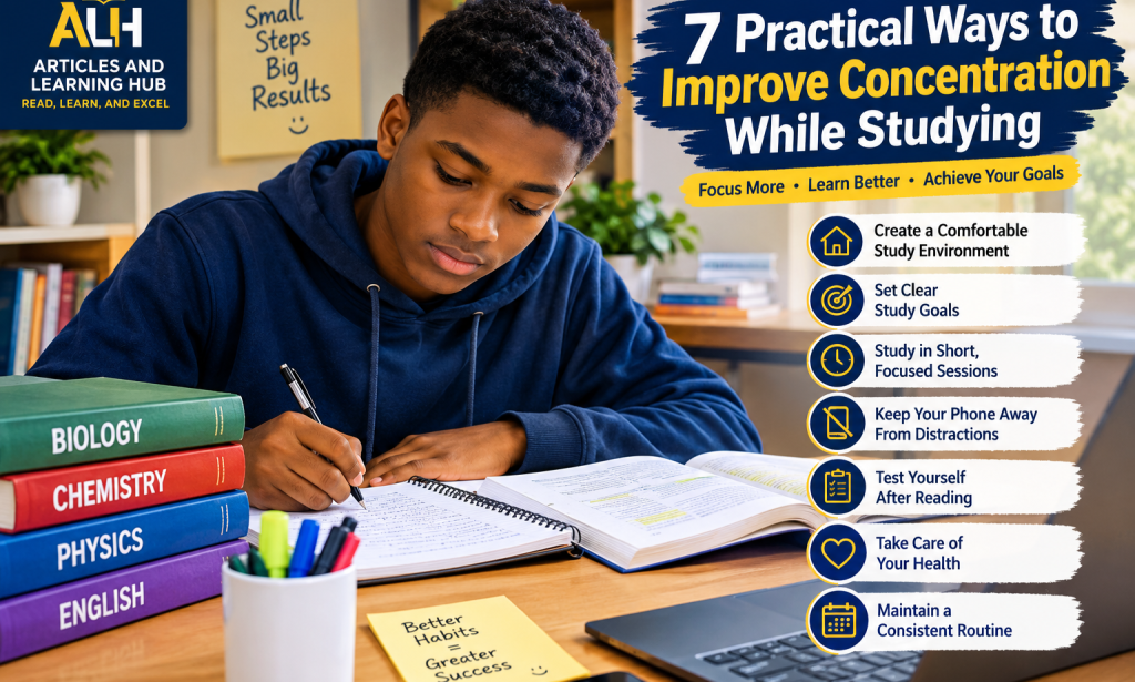 7 Practical Ways to Improve Concentration While Studying