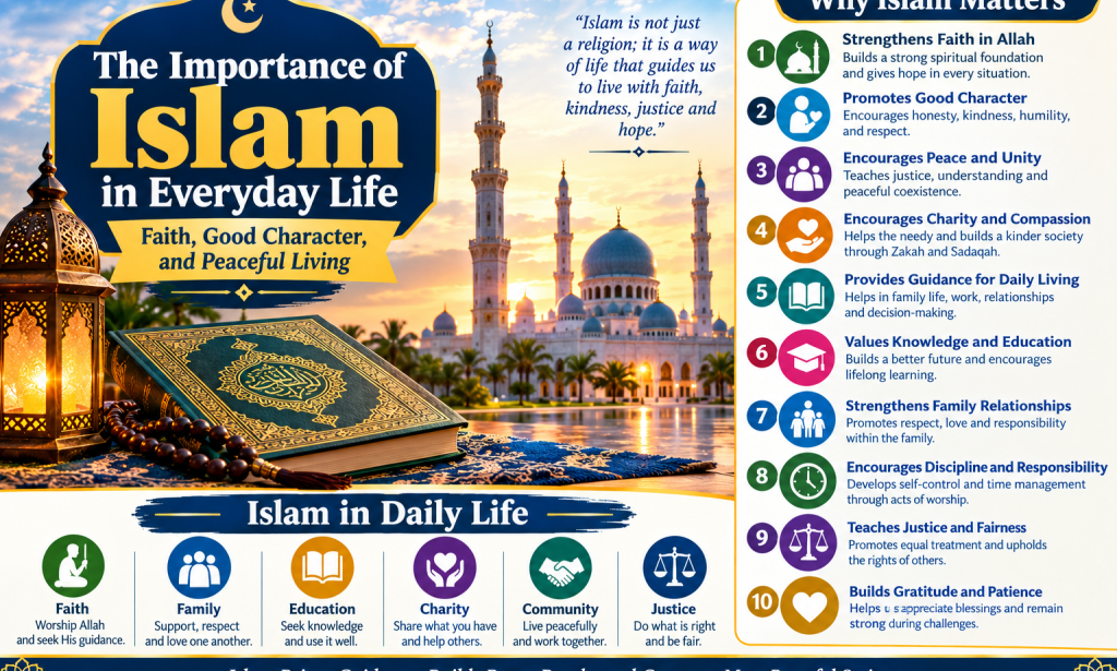 The Importance of Islam in Everyday Life: Faith, Good Character, and Peaceful Living