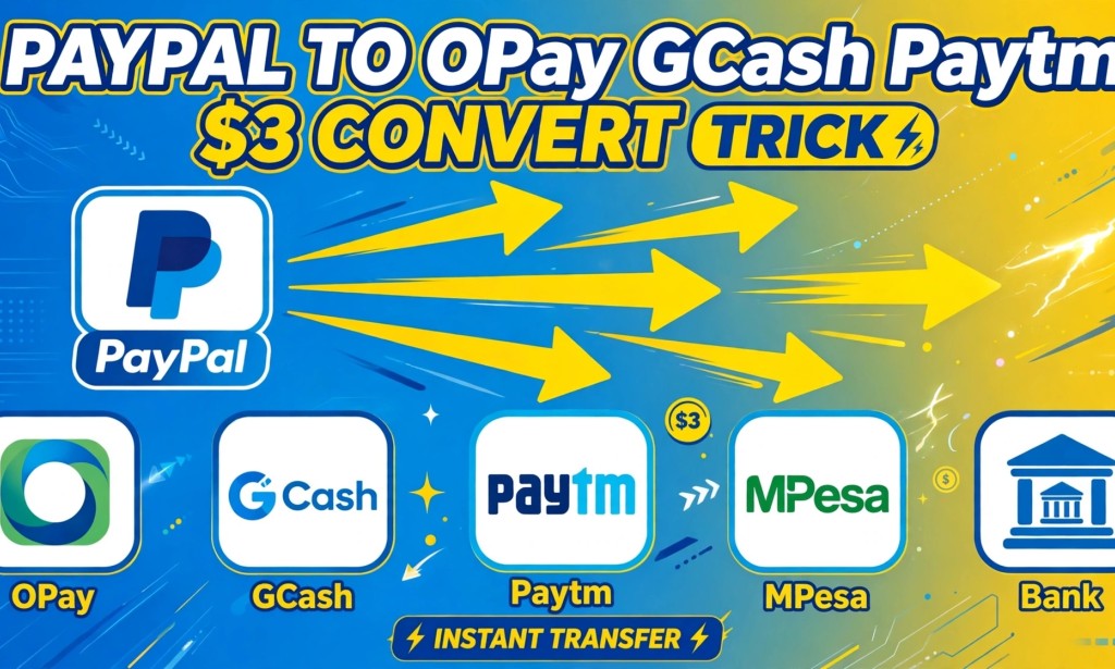 How I Convert $3 PayPal To OPay, PalmPay, GCash & Paytm Directly in 2026 - No Domiciliary Account