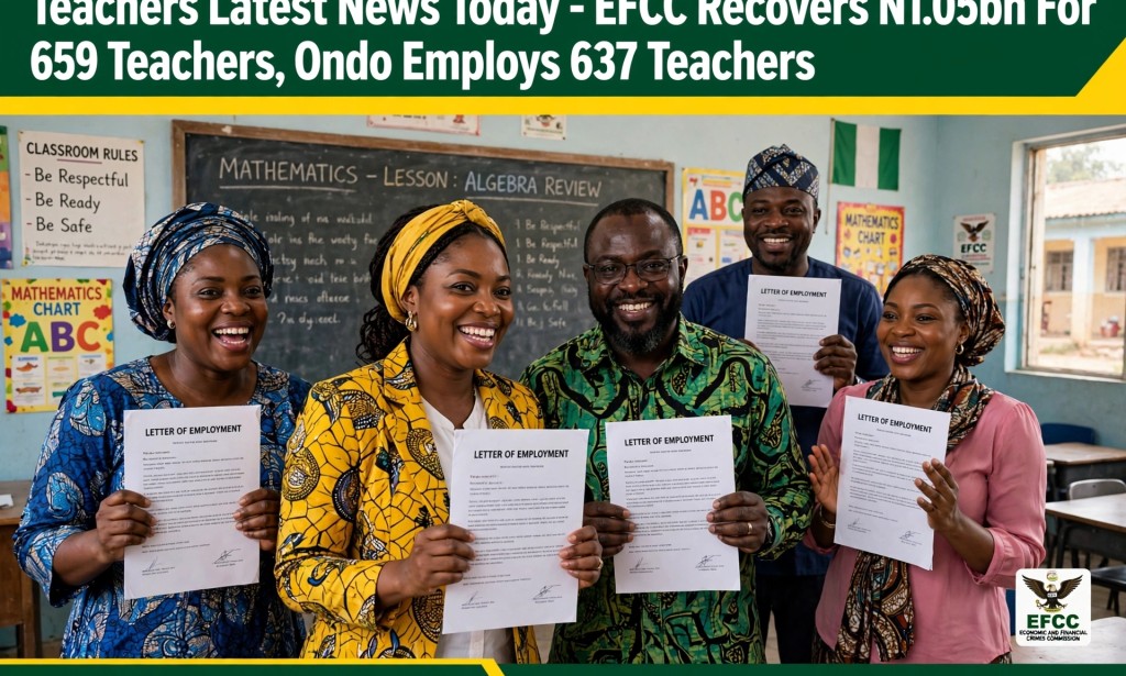 Teachers Latest News Today Oct 31, 2026: EFCC Recovers N1.05bn For 659 Adamawa Teachers, Ondo State Employs 637 New Teachers