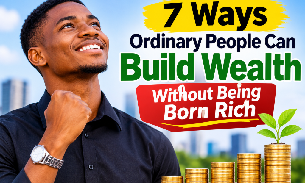 7 ways ordinary people like you build wealth without being born rich💲, even you, you can start today.