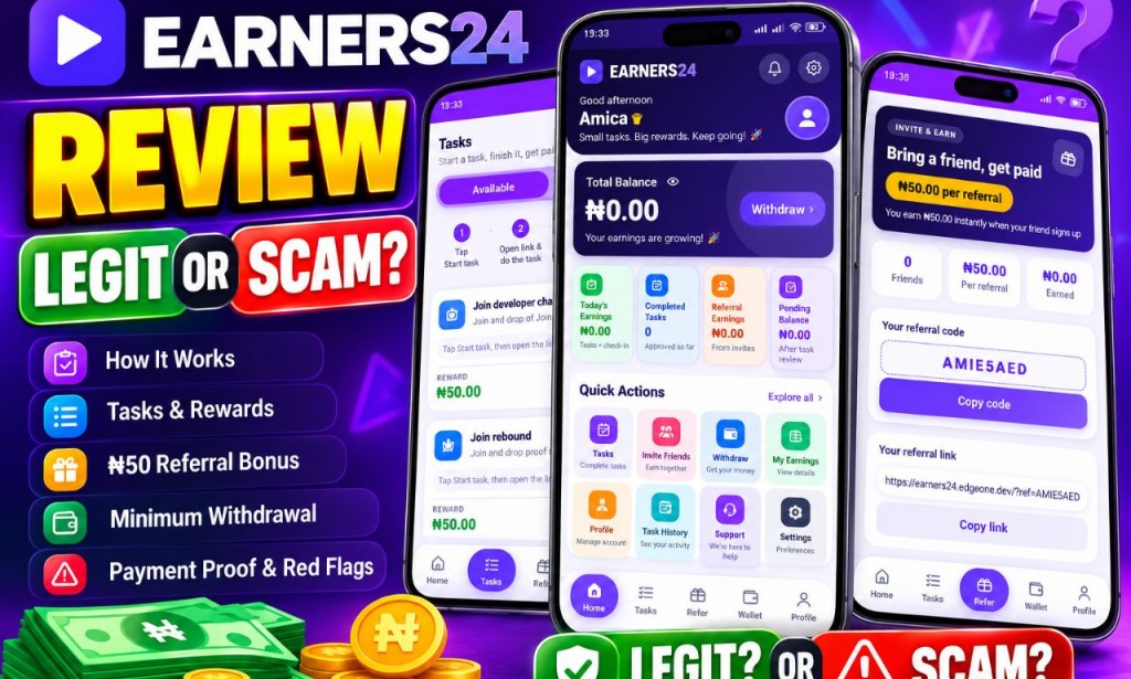 EARNERS24 Review 2026: Legit or Scam? Can You Really Earn Money?